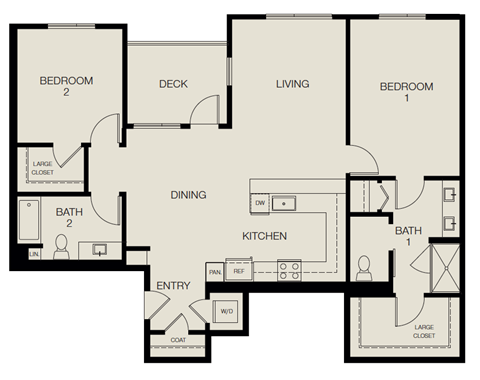 Realm 2D 2 bedroom layout